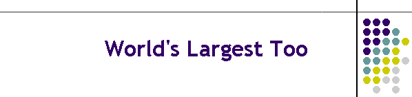 World's Largest Too